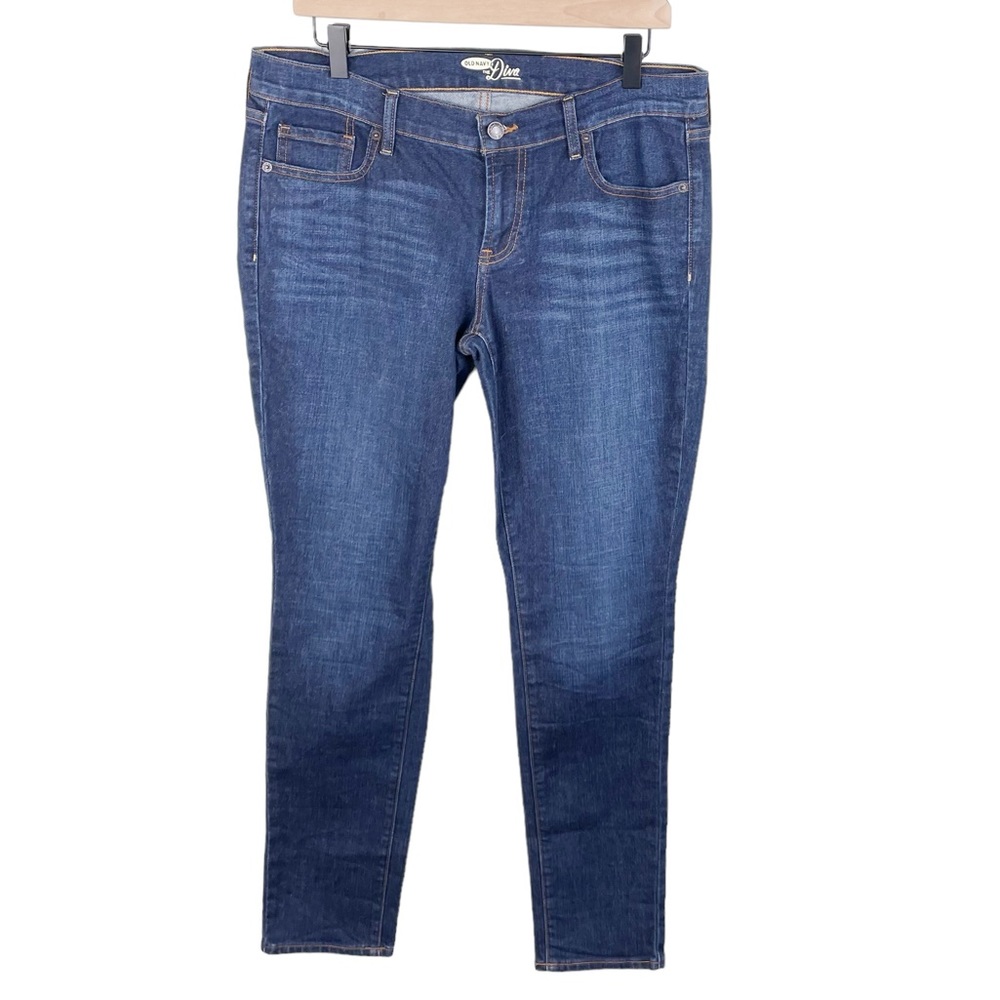 Old Navy Diva Skinny Jeans in Dawn Dark Wash Denim Women's Size 10